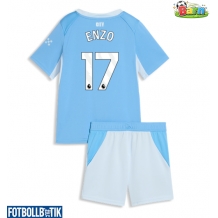 Manchester City Enzo Fernandez #17 Hemmatröja Barn 2026-27 Kortärmad (+ Korta byxor)